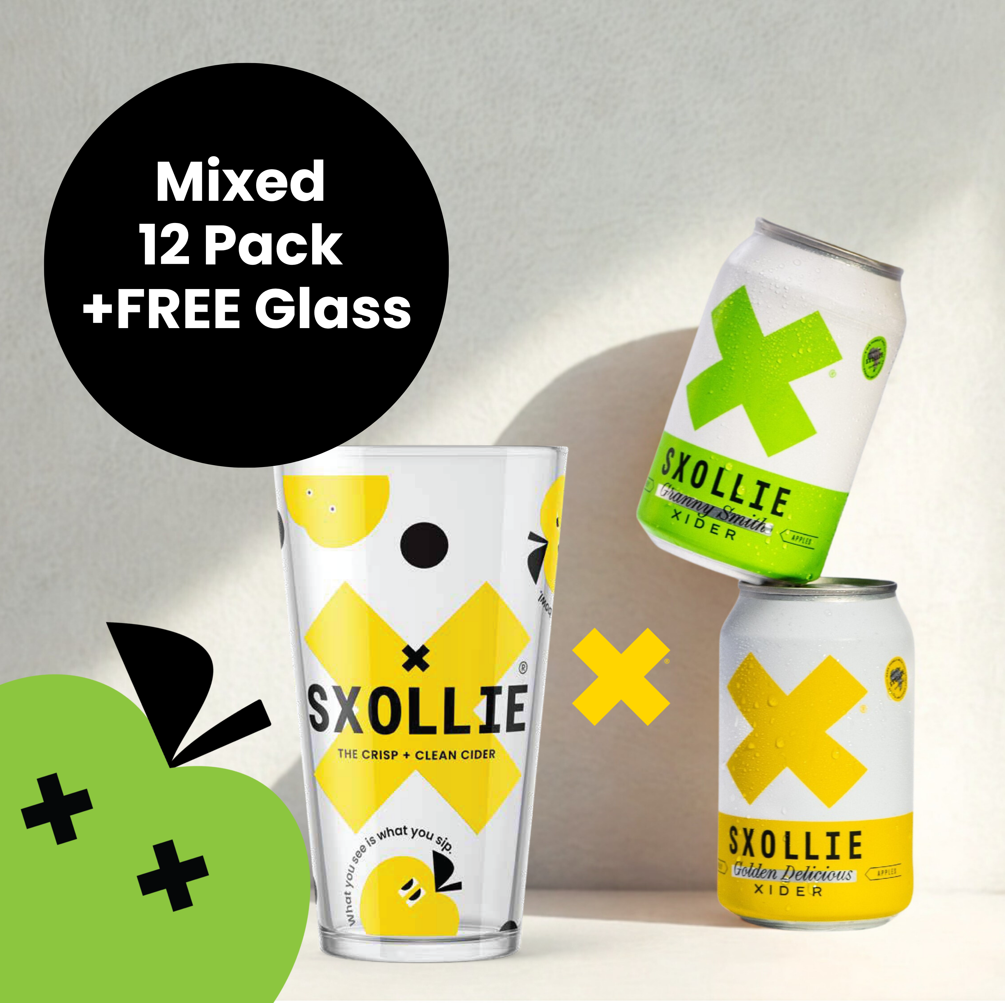 Mixed Granny Smith & Golden Delicious +Pint Glass