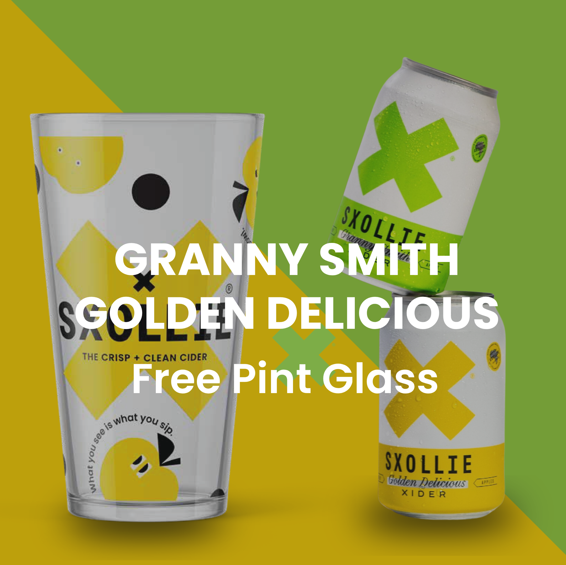 Mixed Granny Smith & Golden Delicious +Pint Glass